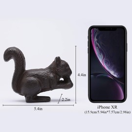 BRASSTAR Cast Iron Squirrel Statue Garden Home Office Desk Decor Paperweight Collection Animal Figurine TQZDPT41