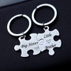Sister Brother Gifts Puzzle Keychain, Sister Brother Christmas Graduation Birthday