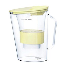 bianco di puro Aqualita Water Filter Jug with Reminder Function Smartphone App 2.5 Litre Filter for Reducing Limescale, Chlorine, Lead, Copper, Pesticides & Herbicides in Water (Lemon)