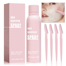 KAKIKEKO Hair Identifier Spray for Face Shaving Skin Body Facial Hair Identifying Spray for Dermaplaning Spray Moisturizing and Skin Care Dermaplaner Spray with Razors for All Skin Types