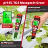 UIUZMAR pH Meter Water, pH EC Meter Grow for Hydroponics,