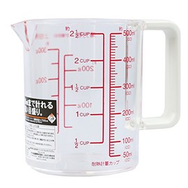 Pearl Metal CC-1051 Weighing Cup, 16.9 fl oz (500 ml), Heat Resistant, Made in Japan, Made in Japan