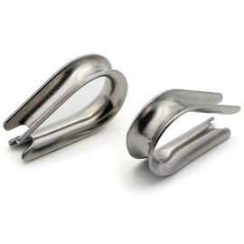 10x Wire Rope Thimbles for 6 mm Cable Stainless Steel Marine Quality Rope Thimble