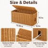 Handmade Rattan Cable Management Box for Cord Organization - Decorative