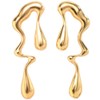 Irregular WaterDrop Earrings Melted Liquid Asymmetrical Drop Earrings for Women