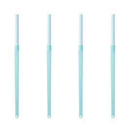 NewTupperware Reusable Eco-friendly ECO+ Straw in Aquamarine Set of 4
