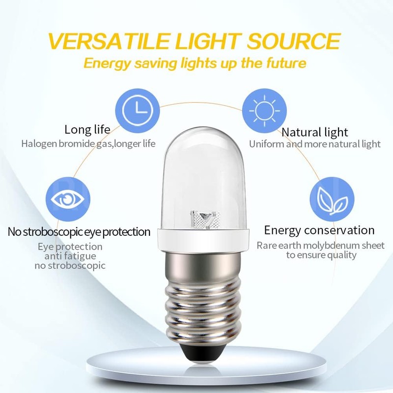 Ruiandsion E10 LED Bulb 120V AC Screw Base LED Replacement