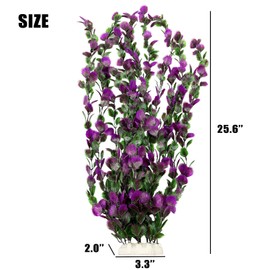 Large 25.6 inch Aquarium Plants 2 Pcs Tall Artificial Water Seaweed for Fish Tank Decor Plastic Plant for Fish Shrimp About