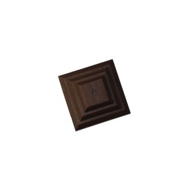 Pack of 10 Plastic Fence Post Caps in Dark Brown to fit a 3" Square Fence Post, Rot Proof. (GT0044). UK Made. Free UK Postage