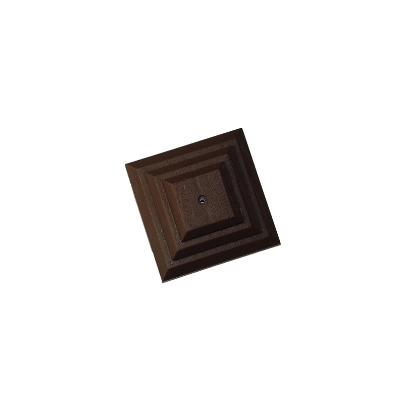 Pack of 10 Plastic Fence Post Caps in Dark Brown