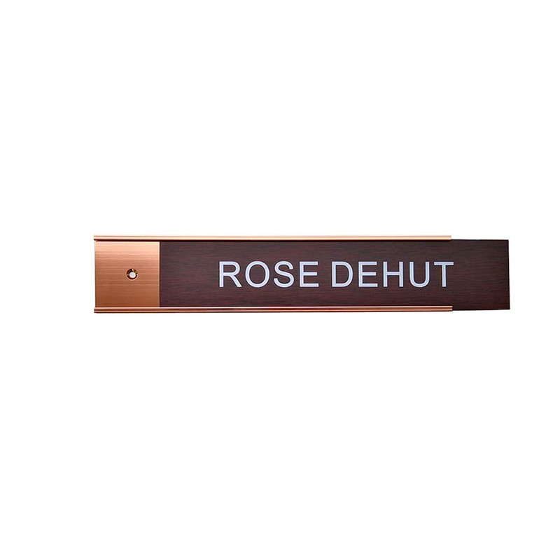 Nameplate Holder Wall or Door 5Pack (Rose Gold, 2“ ×