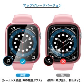 Watch Case Series 25.6 x 1.6 inches (644 x 40 mm) Tempered Glass Screen Case Compatible with All Models (1.6 inches (40 mm), Rose Pink