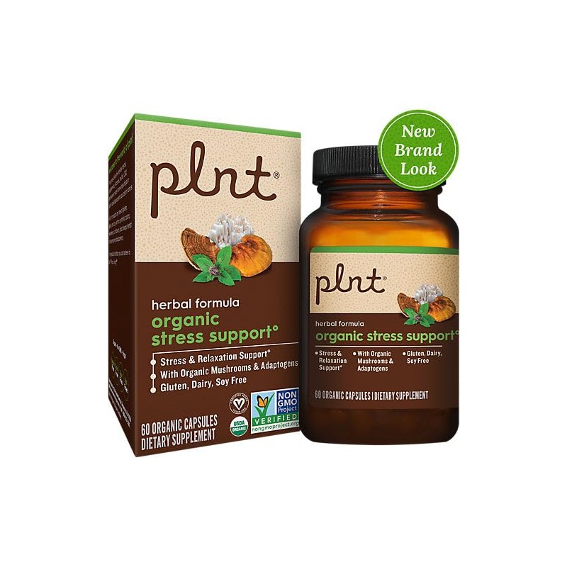 Organic Stress Support - Herbal Formula with Organic Mushrooms (60