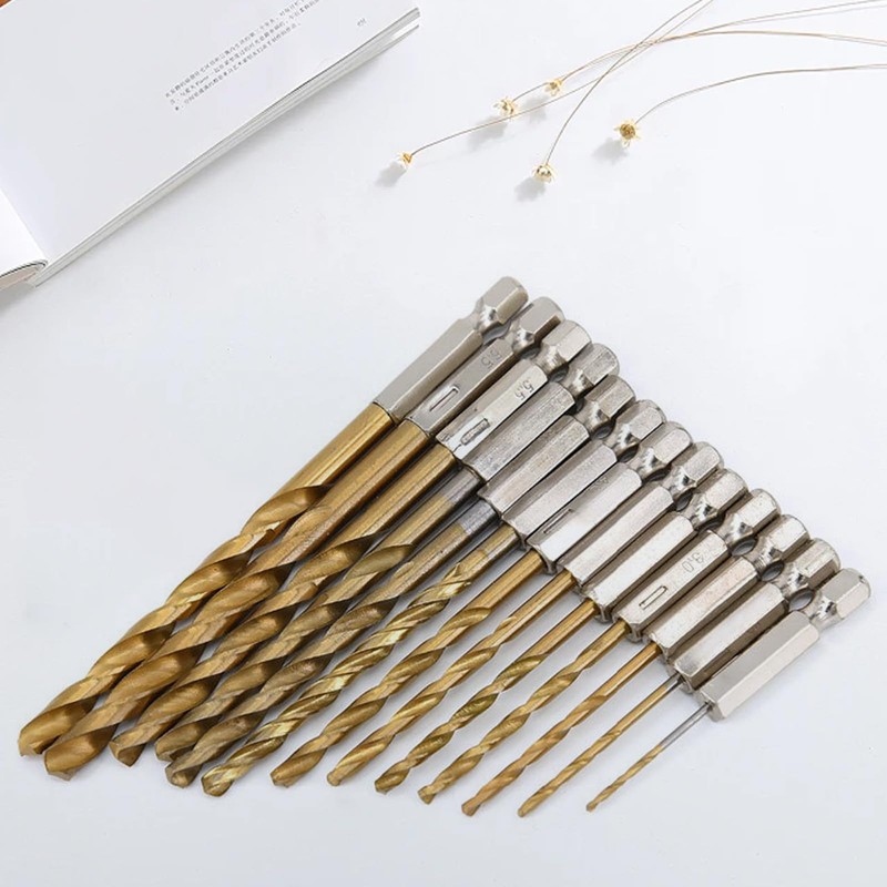 ANBOO Titanium Drill Set, 26-Piece 1.5-6.5 mm Hex Shank Quick
