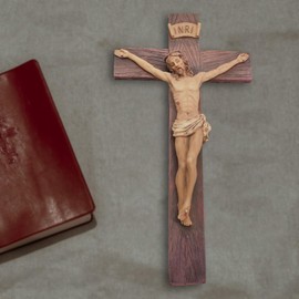 DurableDelights Jesus Crucifix Wall Cross-Catholic Wall Hanging Decoration, Perfect for Collection, Home Decor, or Gift Giving,9.65" H.