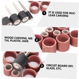 Baluue 20 Pcs Set Set of 20 Cloth Rings for Rotary Tool Accessories Sandpaper Ring Sand Paper Sanding Bands Sanding Ring Bands Polishing Accessories Metal