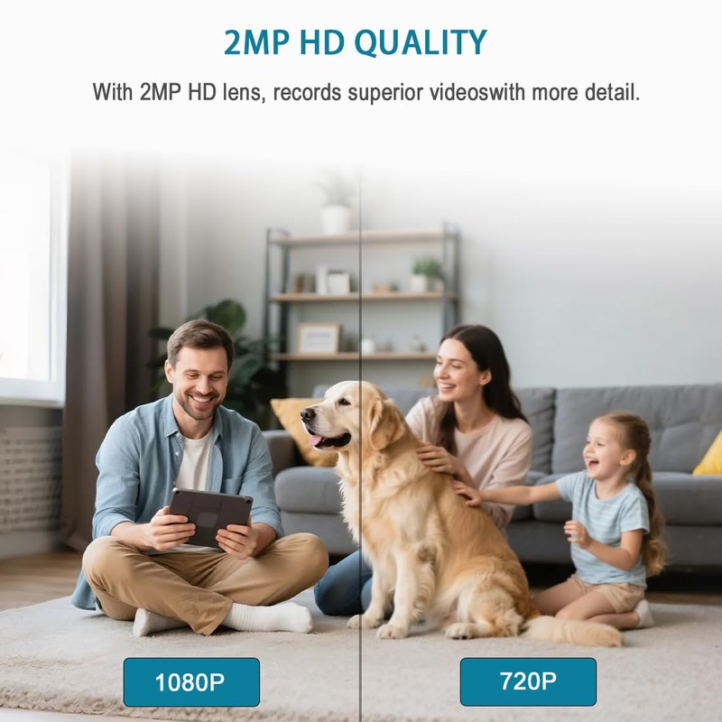 CIAJIE Two Way Video Camera,Indoor Home Security Cameras Pet Dog