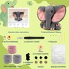 CODGP Crochet Kit for Beginners,13in Crochet Animal Kit Elephant,Crochet Starter