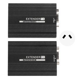 VGA Extender Multifunction Long Range 492.1ft 1080P 60HZ VGA Transmitter Receiver for Laptop Projector Monitor