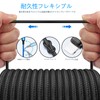 usb 充電ケーブル 4in1 (デュアルUSB C 2本入) 携帯電話、タブレット、イヤホン、その他のデバイスを充電するためのマルチ充電ケーブル (非急速充電) ナイロン編組 3in1