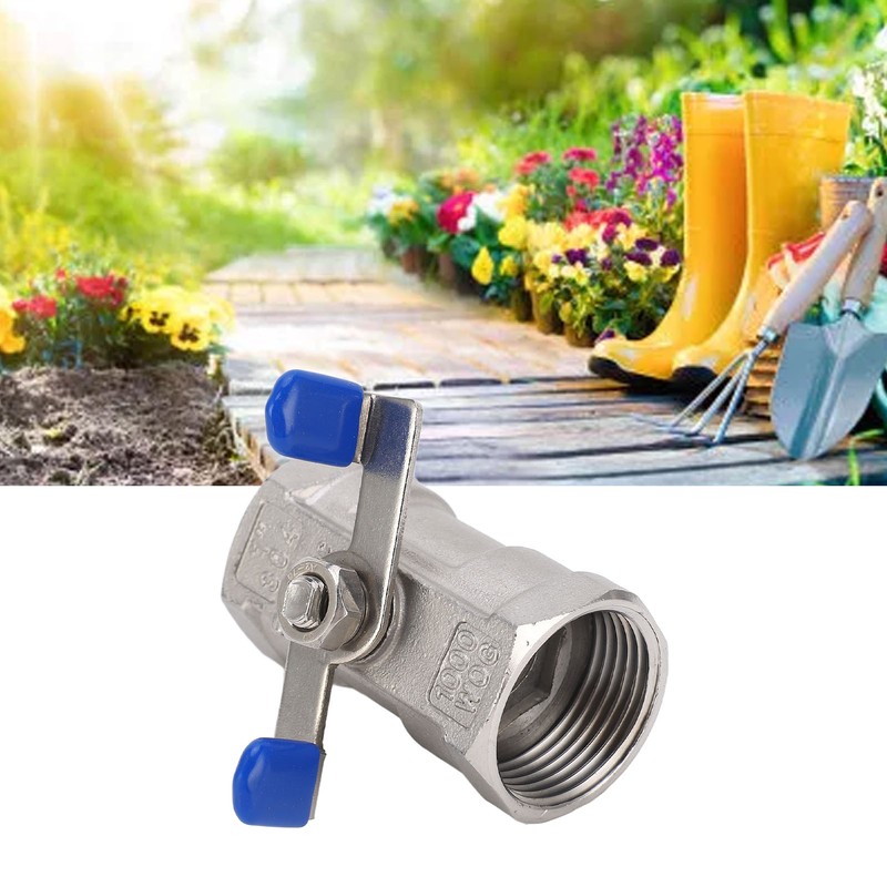 1in Full Port Ball Valve Stainless Steel Butterfly Shape Double