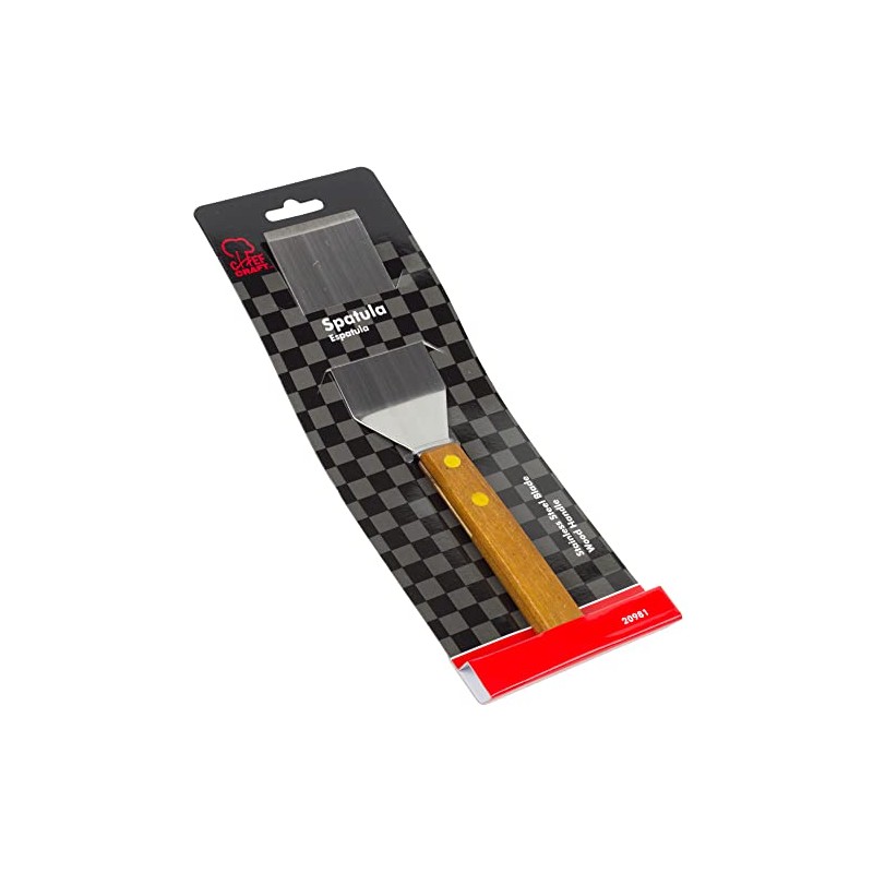 Chef Craft Select Stainless Steel Solid Wooden Handled Cookie Spatula,