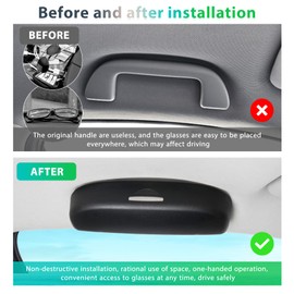 GAFAT Fo-rd Puma MK2 ST Line X 2020-2024 2025 Sunglasses Holder Glasses Case Car, Puma 2023 Storage Box Organiser, Compatible with Ford Puma Accessories (Black)