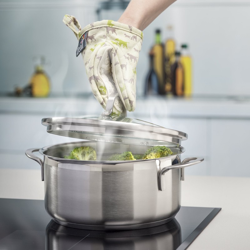 Zeal Mini Mitt/Pot Holder, Dog/Cream, Size S