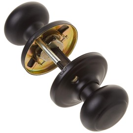 Weiser Troy Matte Black Door Knob, Interior Door Handles/Passage Knobs for Hall and Closet Door, Non-locking Hall/Closet Door Handle, Traditional Home Décor