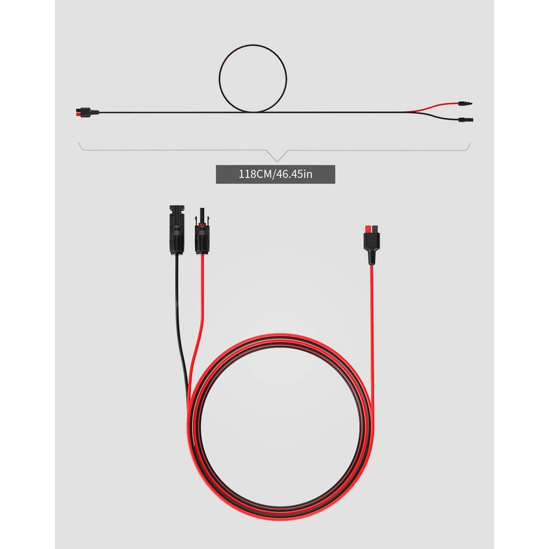 ALLPOWERS 16AWG Solar to Anderson PowerPole Adapter Solar Panel Cable