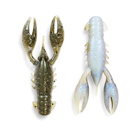 Crawz 2.5 Inch Rig Creature Bait 278Pk6 Bloodworm Fishing Lures Bass Jigging Bait Jig Lure Weedless Soft Plastic Swimbait Accessories Freshwater