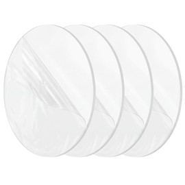 Sasylvia 4 Pcs White Round Hdpe Disc Sheet 6" Diameter x 1/8" Thick, High Density Polyethylene Circular Plastic Block Smooth Finish Plastic Plates Multi-purpose for Machining, DIY Craft, Spacers, Base