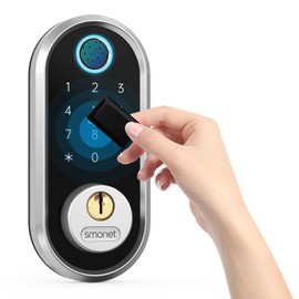 Smart IC Cards, SMONET Smart Fobs for Smart Deadbolt Lock, 13.56MHz RFID Key Fob, Addable Smart IC Cards for TTLock Smart Door Locks, Keyless Entry Smart Cards for Door Lock - 3 Packs