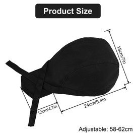 Mikihat Pack of 2 Chef's Hat Adjustable Kitchen Hat Unisex Black Chef Hat Men Women Headwear for Cooking Baking Grilling, Bandana Cap for Kitchen Restaurant Home Bakery Cafe