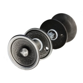 UHRIG Door Knob, Rotating Knob Pulls, Wrought Iron Rosettes Vintage Door Knob for Garden Door, Room Door etc.