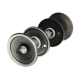 UHRIG Door Knob, Rotating Knob Pulls, Wrought Iron Rosettes Vintage Door Knob for Garden Door, Room Door etc.