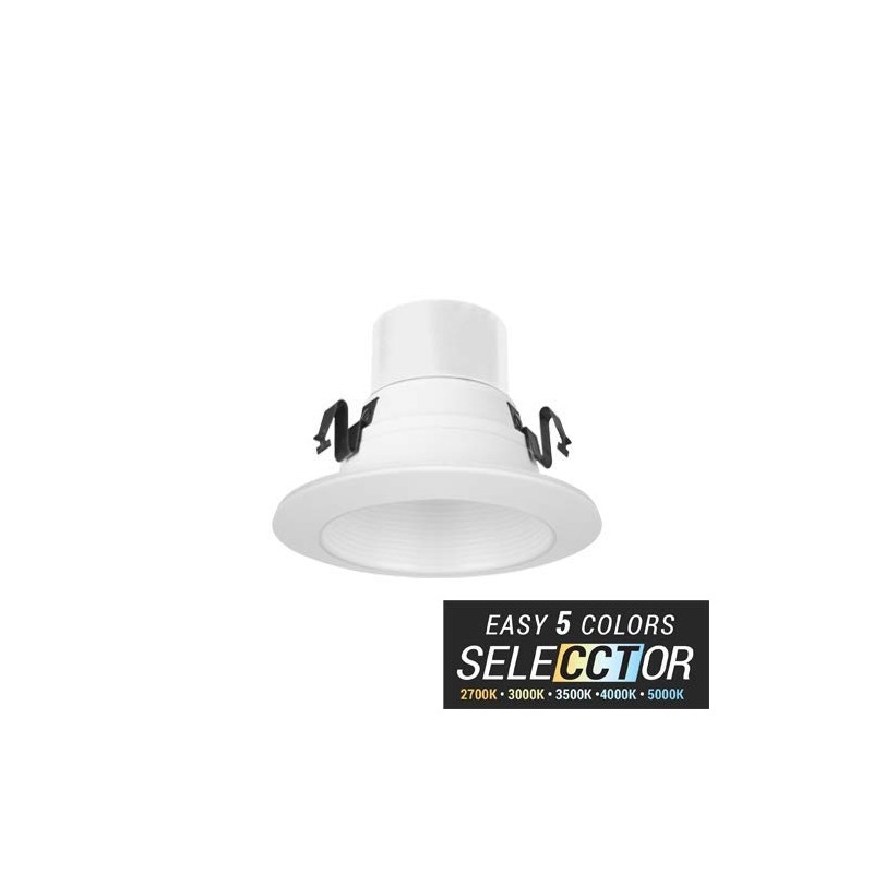 Elite REL437-CCT Series LED Retrofit Baffle Trim, Color SeleCCTor 2700K/3000K/3500K/4000K/5000K