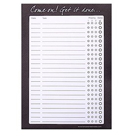 to Do List Notepad A5 - Come on! Get it Done... (Black)