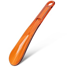 Senbers Plastic Shoe Horn - Travel Shoe Horn 8.8 Inch Small Toddler Shoe Horn Travel Size For Men, Kids, Women, Shoe Helper(Orange)