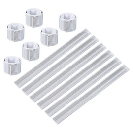 PATIKIL Reflective Slap Bands, 12 Pcs Reflector Band Snap Bracelet Armbands High Visibility Safety Reflectors Wrist Strap Strips for Night Jogging Cycling Running Hiking, Silver