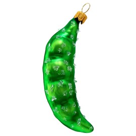 Edamame-Bohne, Weihnachtsbaumschmuck aus mundgeblasenem Glas