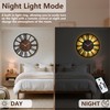 Jassurance Large Lighted Wood Wall Clock Remote Control, Roman Numeral
