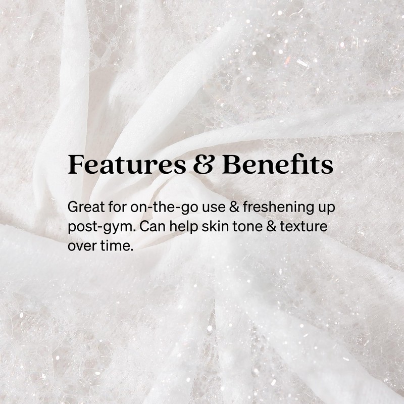 Loved01 Face & Body Salicylic Acid Exfoliating Cleansing Wipes, John