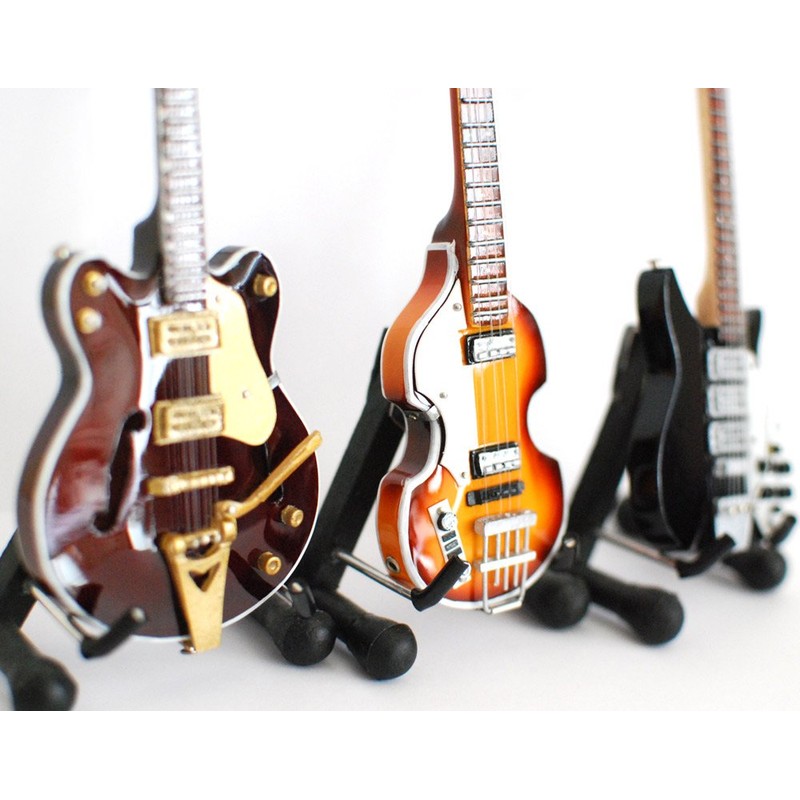 The Beatles Set of 3 Miniature Guitar Fab Four Super