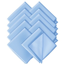 Beaface Microfibre Cleaning Cloths 10 Pack, Glass Cleaning Cloths Lint Free Scratch Free for Glass Windows Screens Mirrors, 30 x 30cm Blue (Blue)