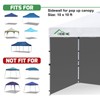 Acepic Canopy Sidewalls for 10x10 Pop Up Canopy, 210D Polyester