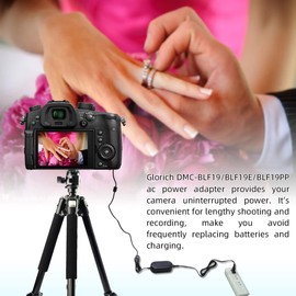 Glorich DMW-DCC12 Replacement AC Power Adapter Kit Compatible with Digital Cameras Panasonic Lumix DMC-GH3,DMC-GH4,DMC-GH5,Fully-decoded, with Power Volume Display