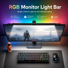 Kitmose RGB Monitor Light Bar Dual USB Reading Screen Lamp Touch Switch