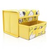 Foldable Collapsible Storage Organizer Box for Desk with Flip Top