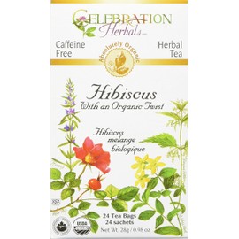 Celebration Herbals Hibiscus with an Organic Twist Tea Organic 24 Tea Bag, 28Gm